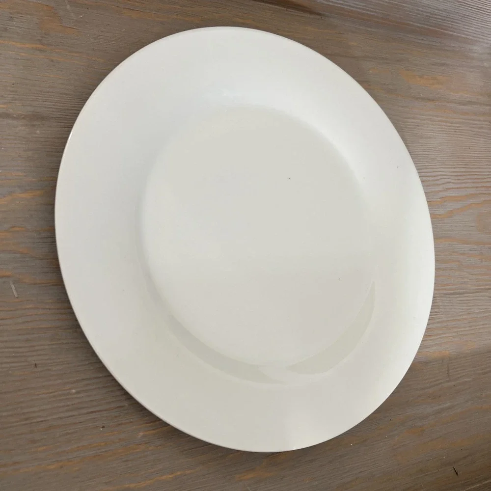 11 3/4 inch‎ solid white dinner plate